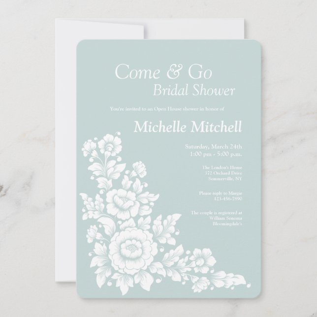 Come and Go Wedding Shower Invitation (Front)
