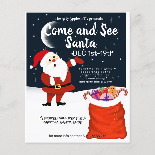 Come and see Santa toy drive Flyer (Front)