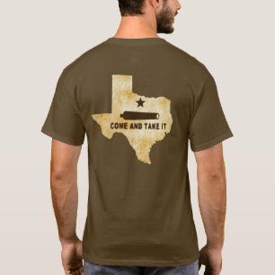 Come and Take It flag emblem on Texas T-Shirt