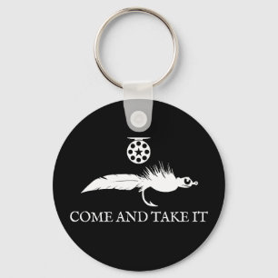 Come and Take It Fly Fishing Lure Key Ring