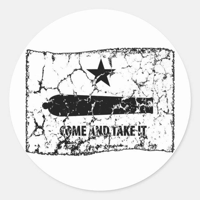 Come and Take It, Gonzales Flag, 1835 Classic Round Sticker (Front)