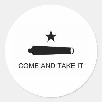 Come And Take It Texas Flag Classic Round Sticker