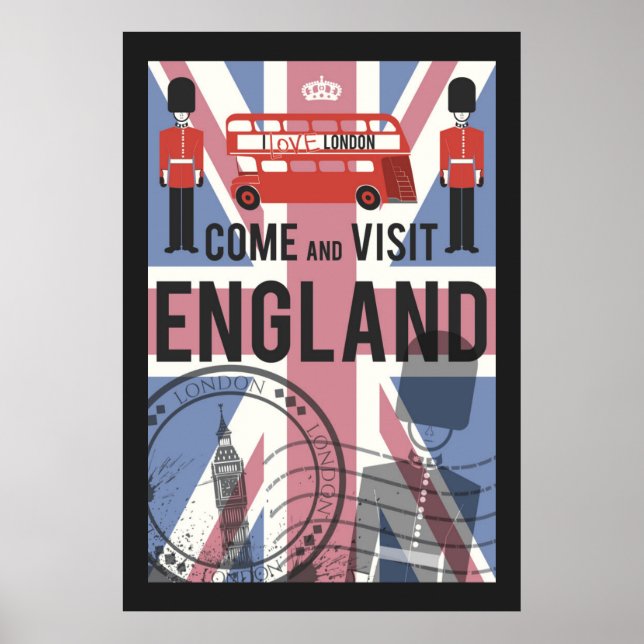 Come and Visit England Poster (Front)