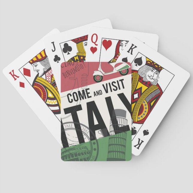 Come and Visit Italy Playing Cards (Back)