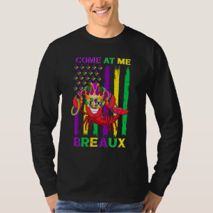 Come At Me Breaux Crawfish Funny Mardi Gras Jester T-Shirt