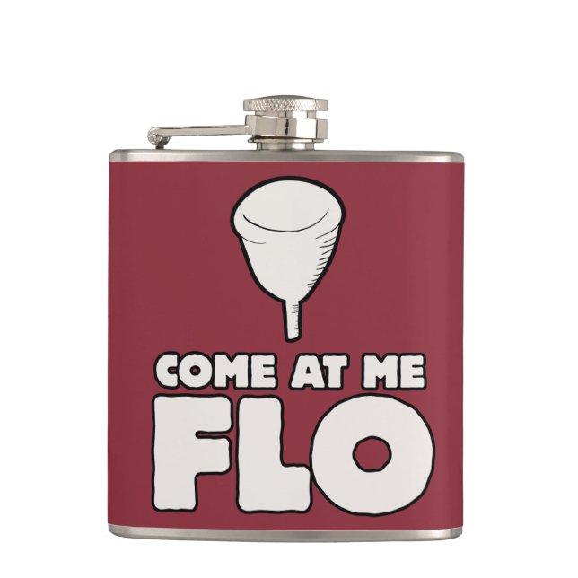 Come at me FLO Hip Flask (Front)