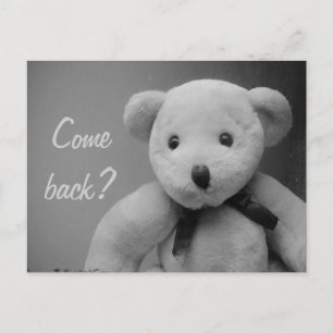 Come Back Teddy Postcard