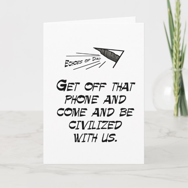 Come be civilised! card (Front)