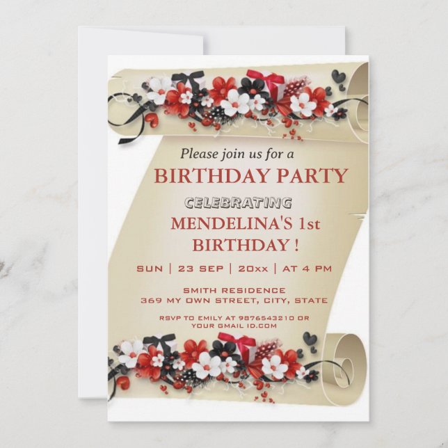 Come Celebrate Our Happy Birthday with Us! Invitation (Front)