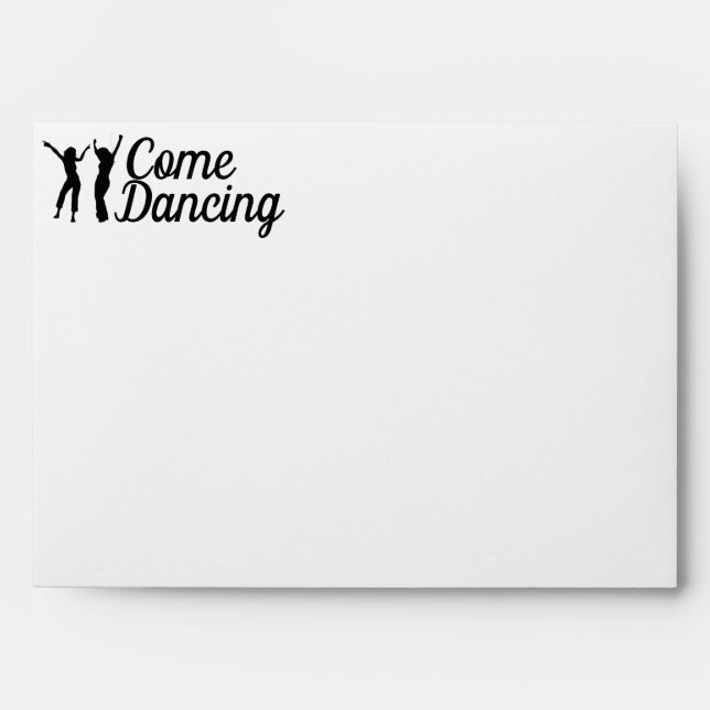Come Dancing Dance Birthday Party Envelope (Front)