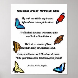 COME FLY WITH ME POEM POSTER