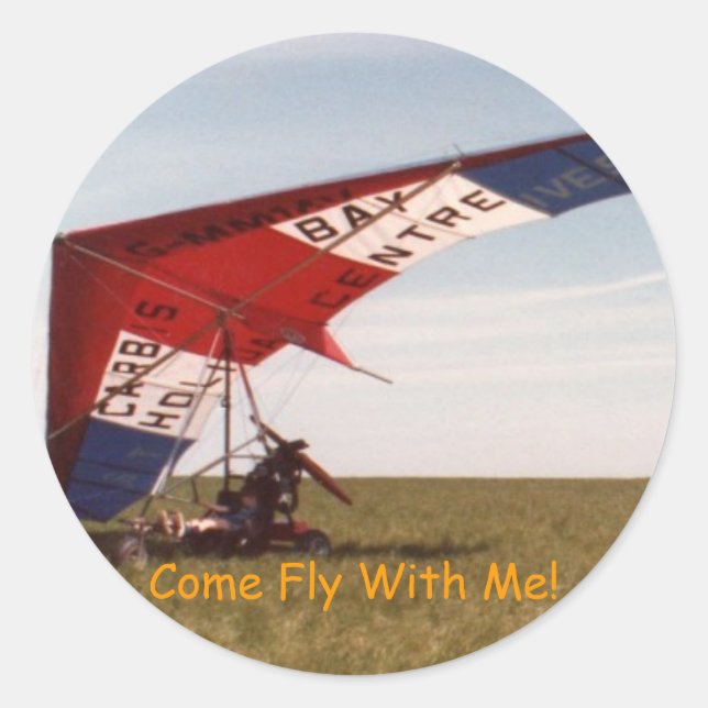 'Come Fly With Me!' Sticker (Front)