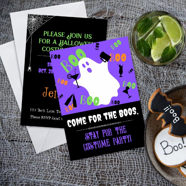 Come for the Boos Halloween Party Invitation (Creator Uploaded)