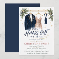 Come Hang Out Formal Christmas Party Navy Gold