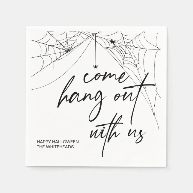 Come Hang With Us Halloween Party Napkins (Front)