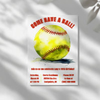 Come Have a Ball! Softball Themed Birthday Party