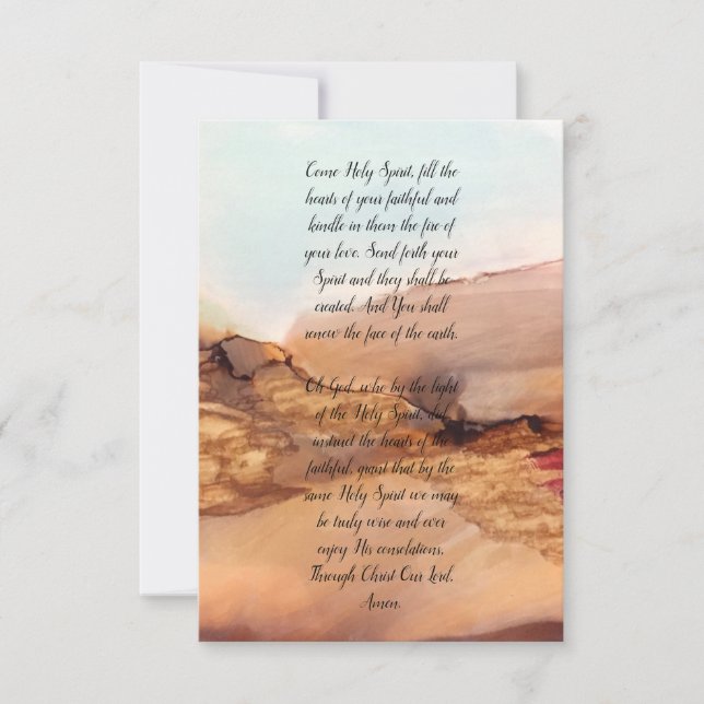 Come Holy Spirit Inspirational Note Card (Front)