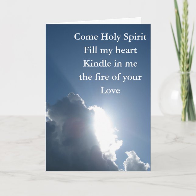 Come Holy Spirit Prayer Add Name Card (Front)