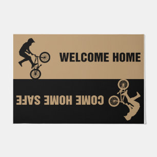 Come Home Safe Welcome Home Biking Doormat