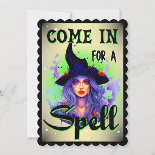 Come in for a Spell _ Halloween Thank You Card