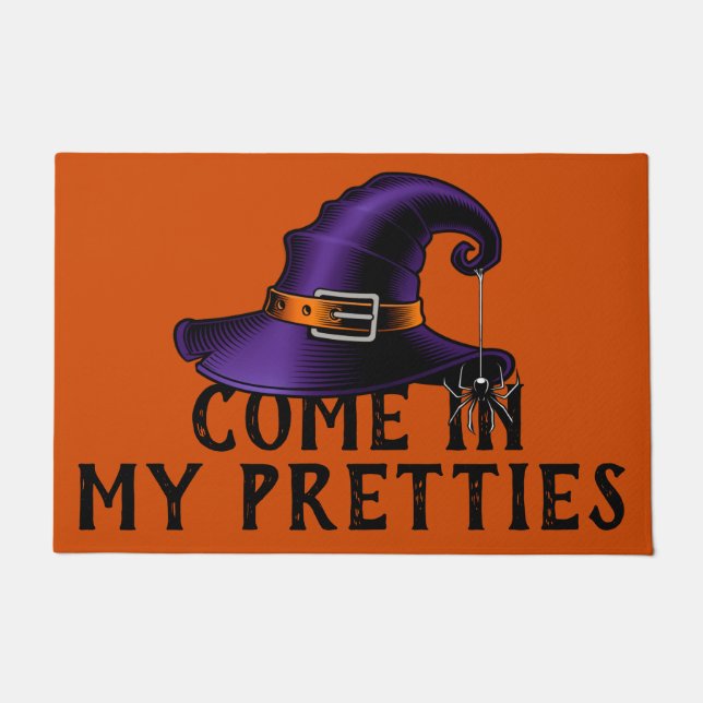 Come In My Pretties Witch's Hat Doormat (Front)