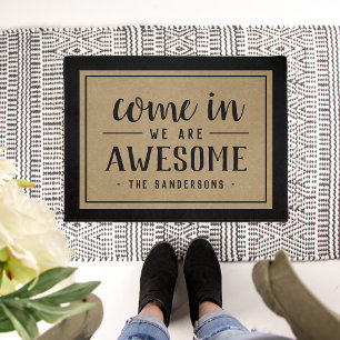 Come In, We Are Awesome Personalised Doormat