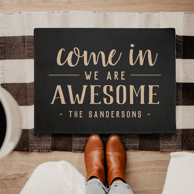 Come In, We Are Awesome Personalised Doormat (Creator Uploaded)