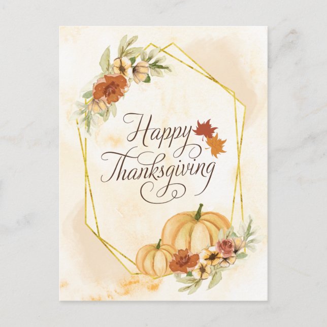 Come Into His Presence with Thanksgiving Bible Postcard (Front)