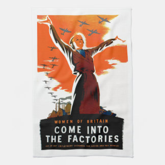 Come Into The Factories Tea Towel