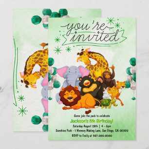 Come Join The Pack Safari Animal Invitation