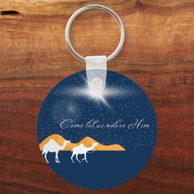 Come Let Us Adore Him Key Ring (Front)