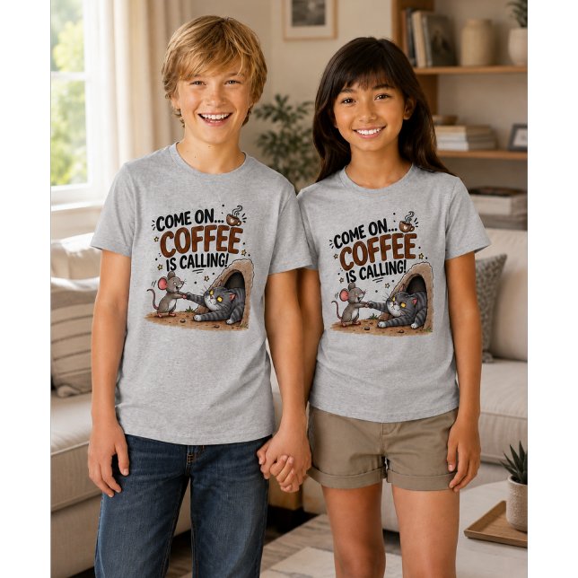 COME ON… COFFEE IS CALLING! Kids Coffee Shirt (Creator Uploaded)