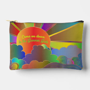 Come on Down Psychedelic Print Cut Sew Bag