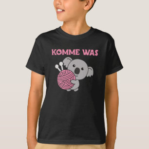 Come On What Wool Knit Cute Koala With Wool T-Shirt