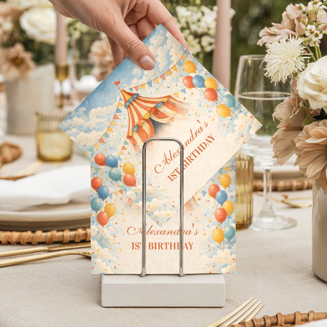 Come One Come All Circus Birthday Napkin (Creator Uploaded)