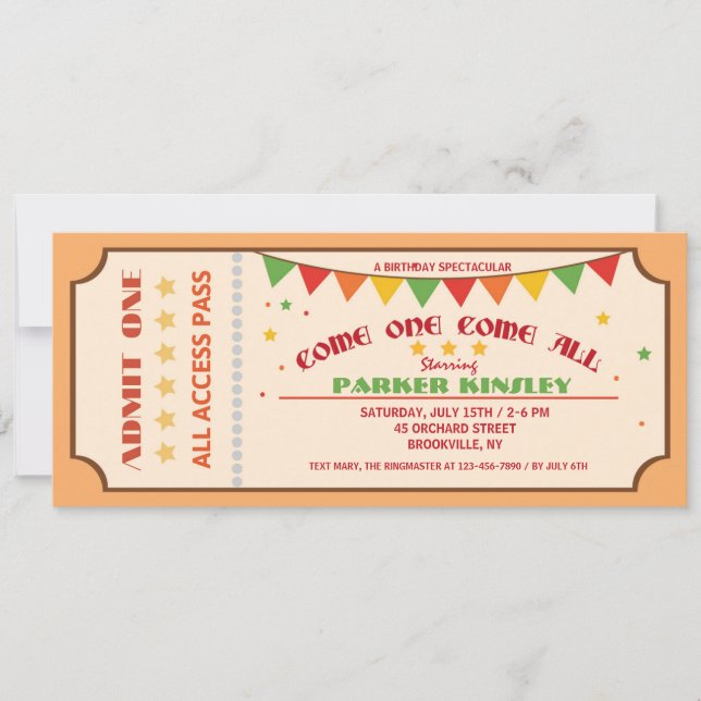 Come One Come All Invitation (Front)