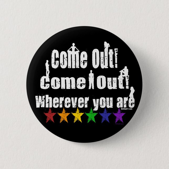 Come Out Drk Button (Front)