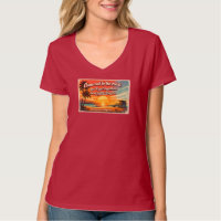 Come Out to the Coast Women's Dark V-Neck