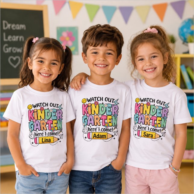 Come Personalised Kids T-Shirt with Name (Creator Uploaded)