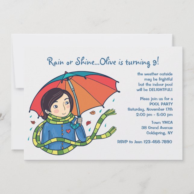 Come Rain Or Shine Invitation (Front)