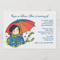 Come Rain Or Shine Invitation