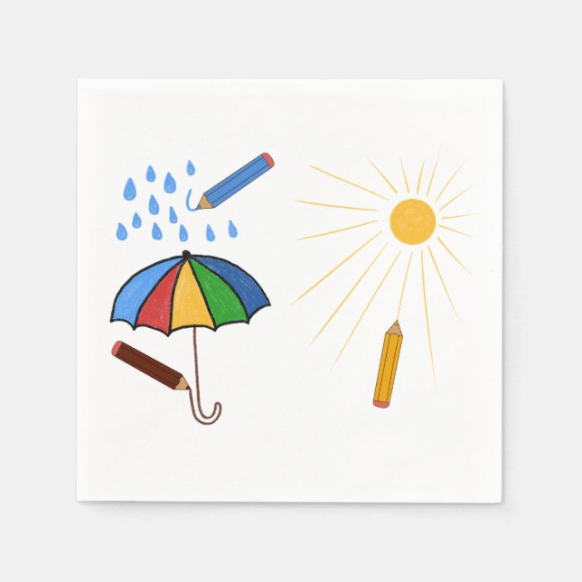 Come Rain or Shine Napkin (Front)