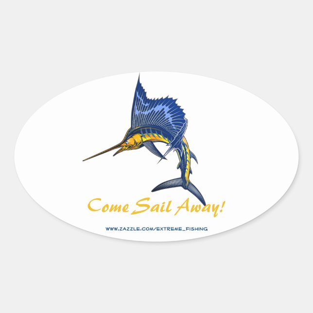 COME SAIL AWAY! OVAL STICKER (Front)