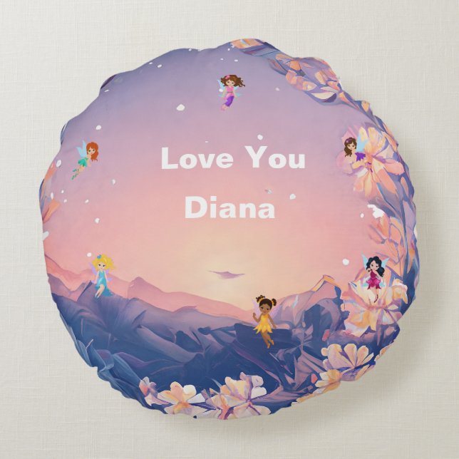 Come Snuggle with me Round Cushion (Back)