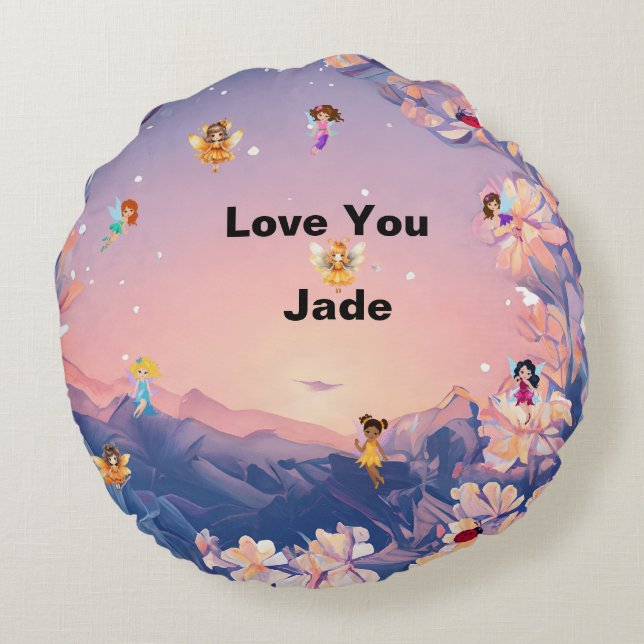 Come Snuggle with me Round Cushion (Back)