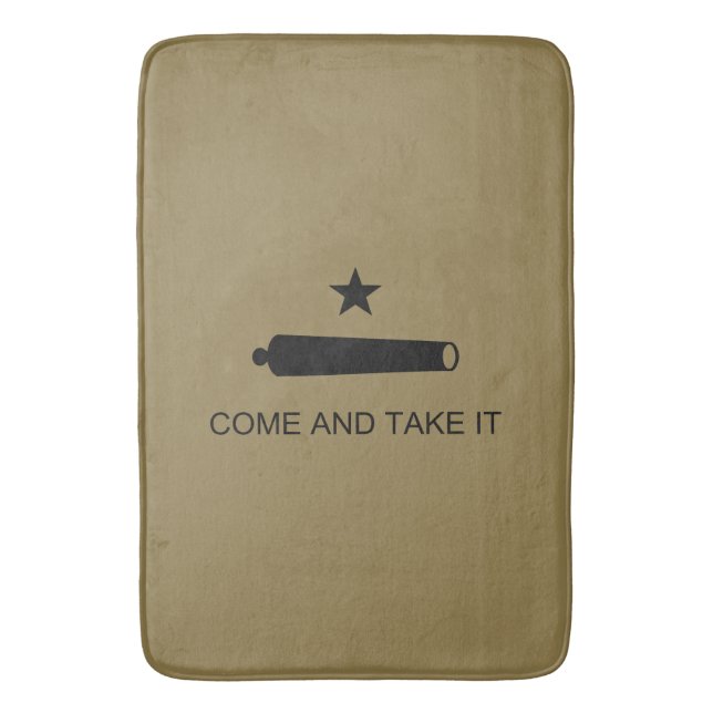 Come & Take It! Texas State battle Flag Bath Mat (Front Vertical)