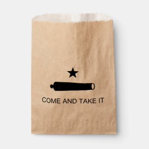 Come & Take It! Texas State battle Flag Favour Bags