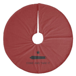Come & Take It! Texas State battle Flag Fleece Tree Skirt