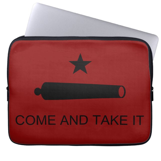 Come & Take It! Texas State battle Flag Laptop Sleeve (Front)