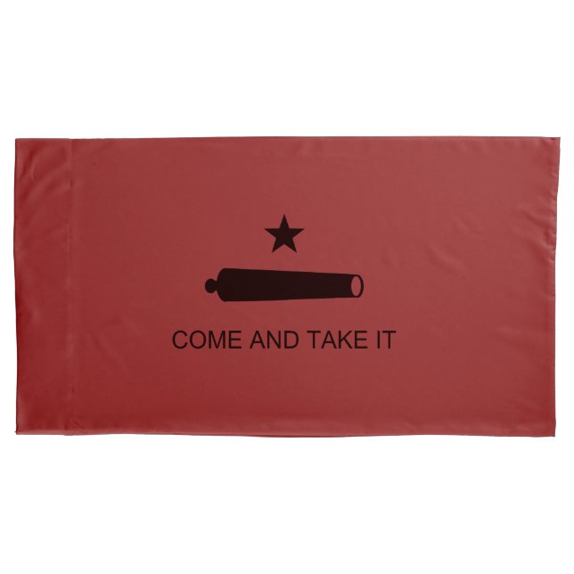 Come & Take It! Texas State battle Flag Pillowcase (Front-Left)